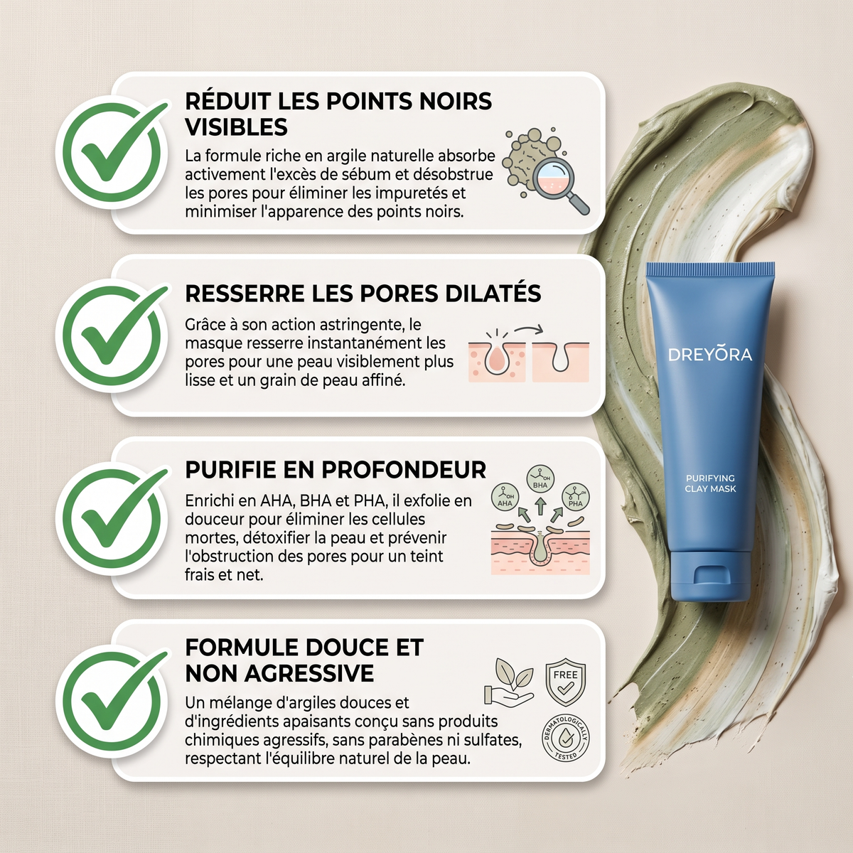 Crème anti point noir Dreyora