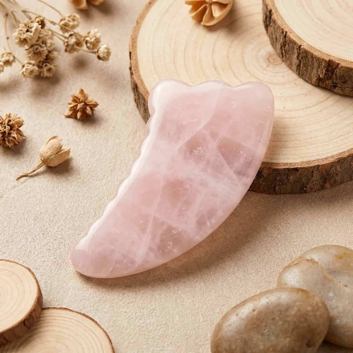 Gua Sha in Quarzo Rosa